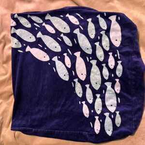 Navy Fish Pattern Changing Pad Cover